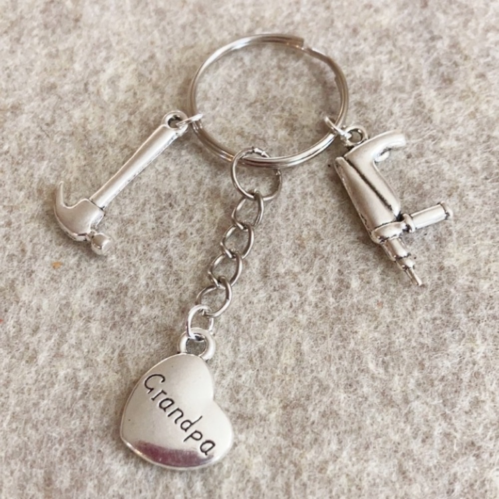 Grandpa tools 🛠 🔨 hammer keychain